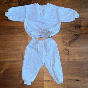 PLAY UP Light Blue Cotton Matching Set / Baby Boy 6M
